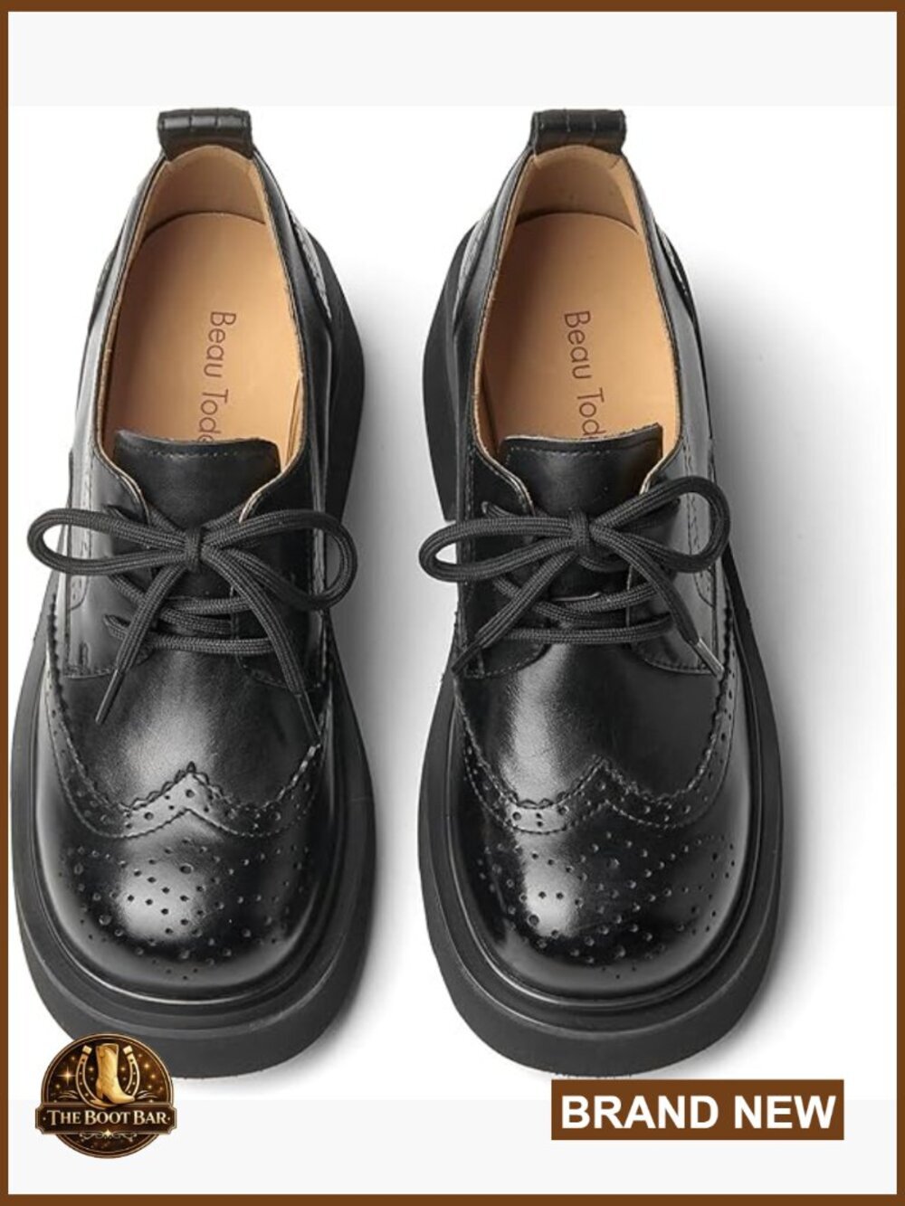 Genuine Leather Chunky Oxfords Platform Wingtip Lace Up Dress Shoes Business